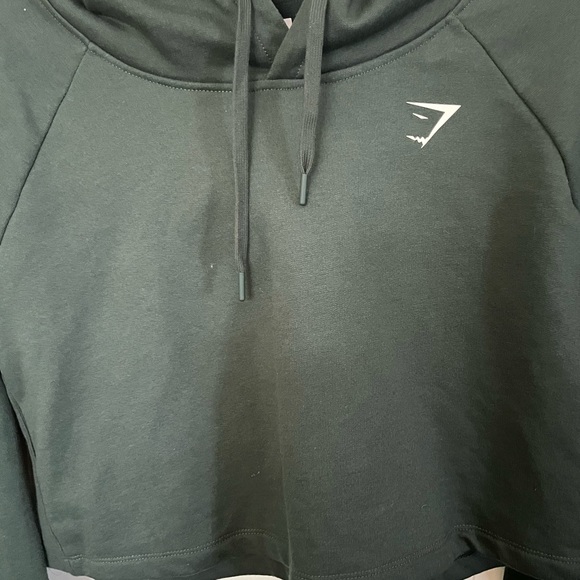 Gymshark Forest Green Cropped Hoodie - Picture 2 of 7